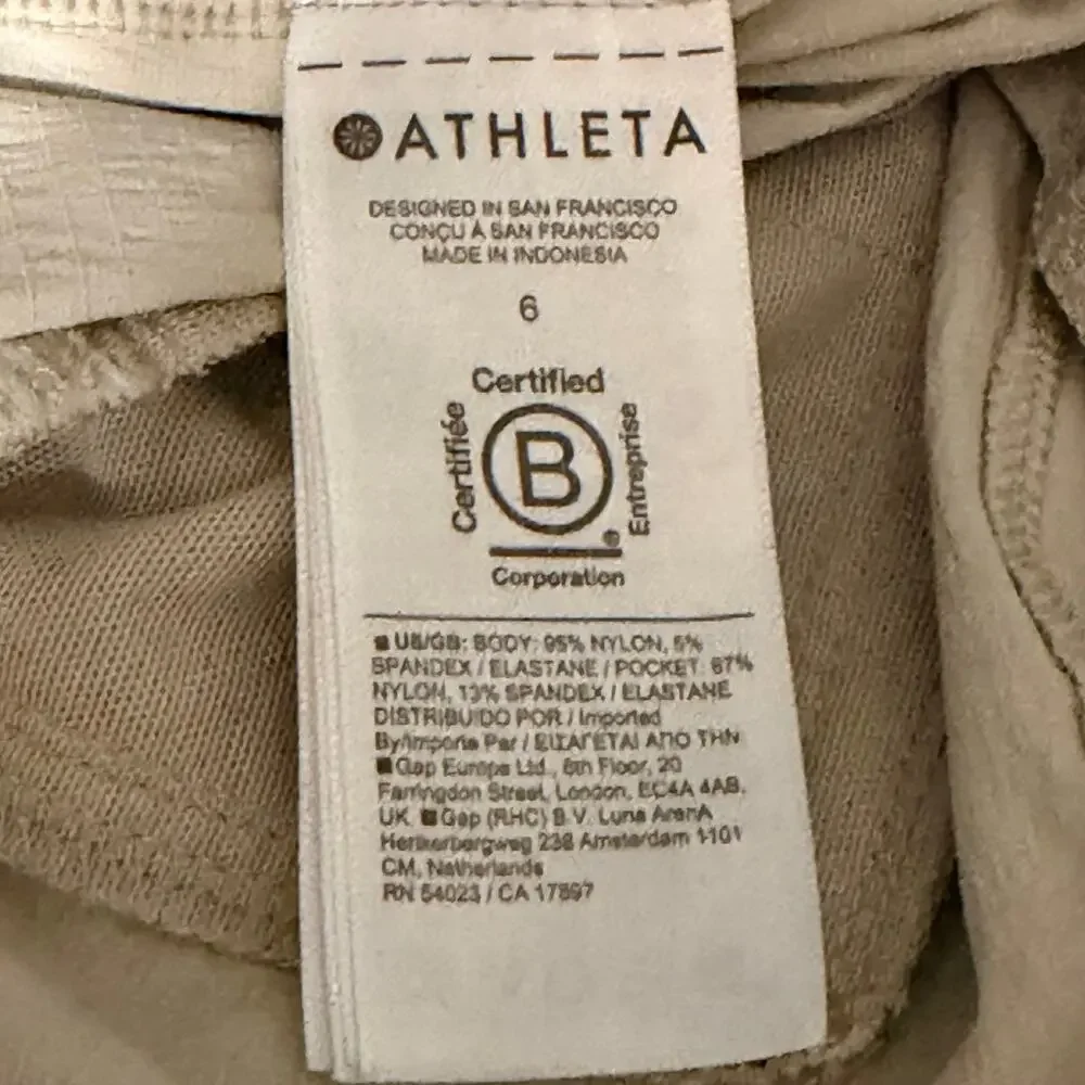 Athleta Trekkie North Joggers High Rise Lightweight Beige Womens 6 Casual Hike